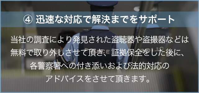 迅速な対応で解決までサポート